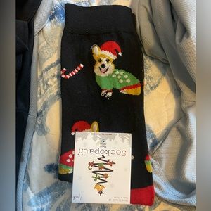 Corgi dog Christmas socks by sockopath
